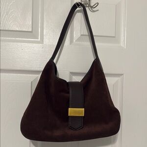 J crew Berkeley suede and leather shoulder bag